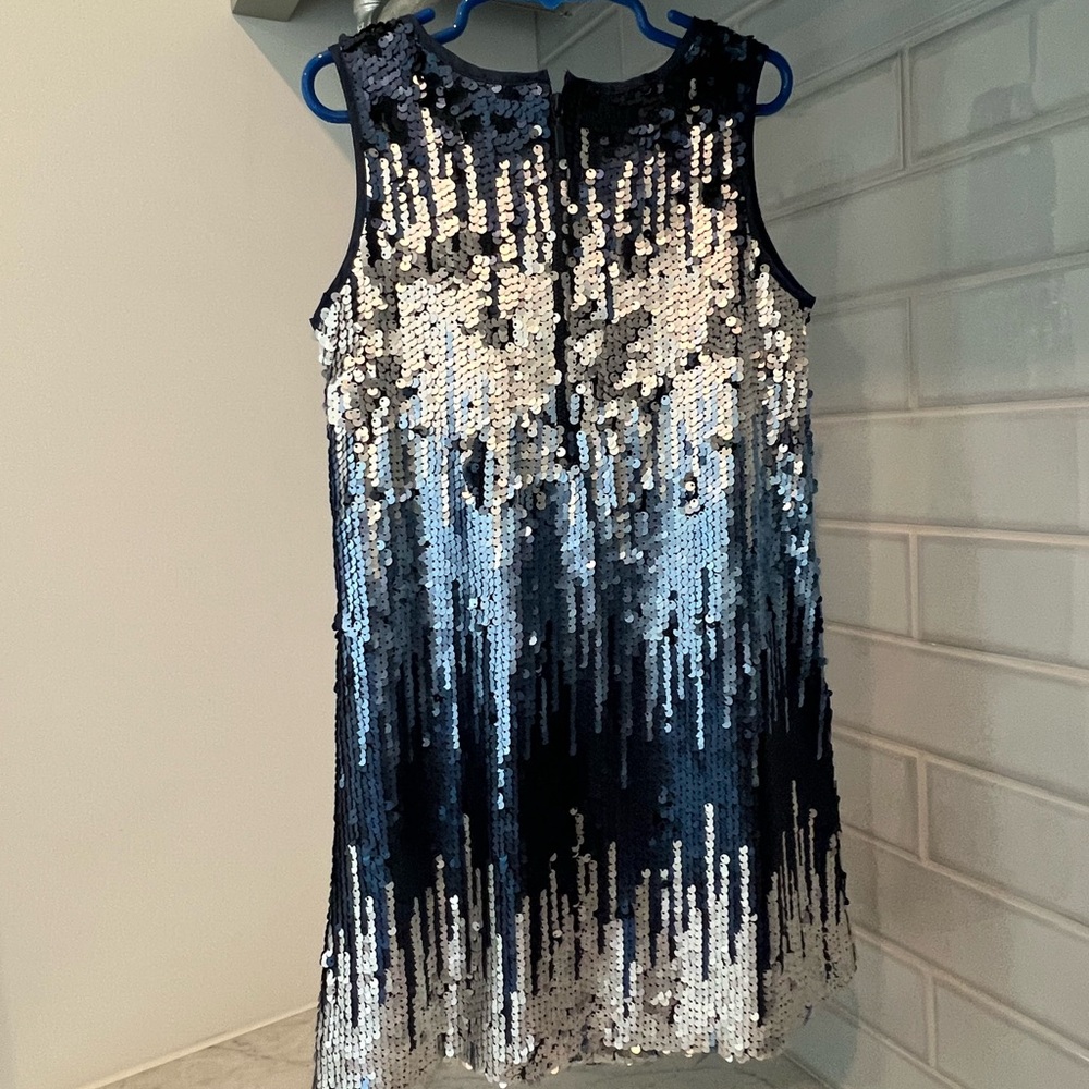 Cynthia Rowley Navy and Silver Sequin Dress - Picture 2 of 3